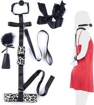 БДСМ-набір LOCKINK YEAHWOW Armbinder Restraint Set Black SX2843 фото