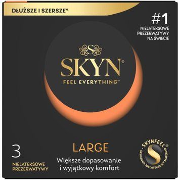 Безлатексные премиум-презервативы SKYN Large 3 шт, увеличенный размер SX2382 фото
