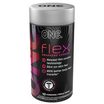 Презервативы ONE Flex Graphene, 10 шт, супертонкие, очень прочные, подарочная упаковка-тубус SX0787 фото