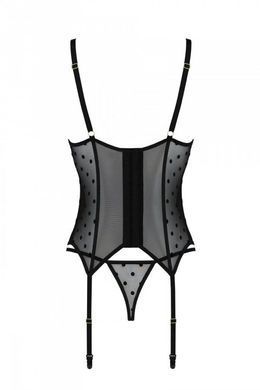Корсет Passion MARINA CORSET, S/M, black, с открытыми чашками SO9730 фото