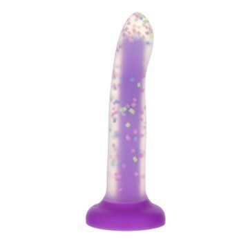 Фалоімітатор, що світиться в темряві, ADDICTION Rave 8&Prime;, Glow in the Dark Dildo Purple Confetti, 20,3 см SX1301 фото