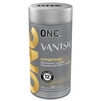 Презервативы ONE Vanish Hyperthin, 12 шт, ультратонкие, со смазкой, подарочная упаковка-тубус SX0792 фото