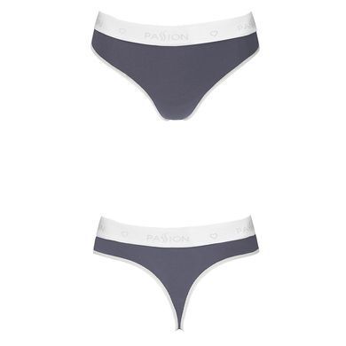 Спортивні трусики-стрінги Passion PS007 PANTIES dark grey, L SO4247 фото