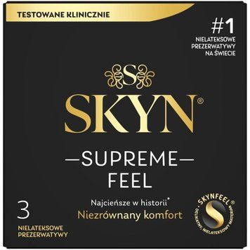Ультратонкие безлатексные презервативы SKYN Supreme Feel 3 шт, 0,035 мм, естественная текстура кожи SX2397 фото