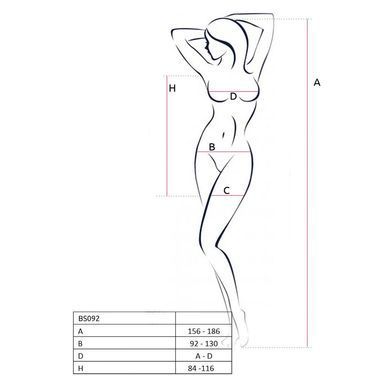 Бодістокінг-сукня з відкритими грудями Passion BS092 white SO6396 фото