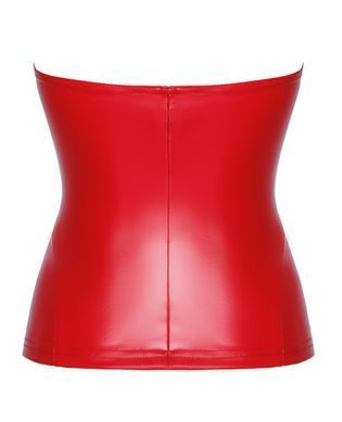 Корсет Noir Handmade F355 Red powerwetlook corset - XXL SX2027 фото