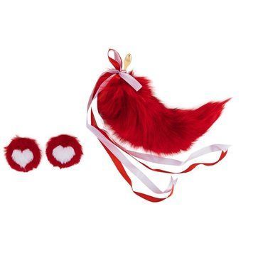 Анальна пробка з хвостом лисиці LOCKINK SEVANDA Red Vixen Set with Pear-shape Plug SX0907 фото